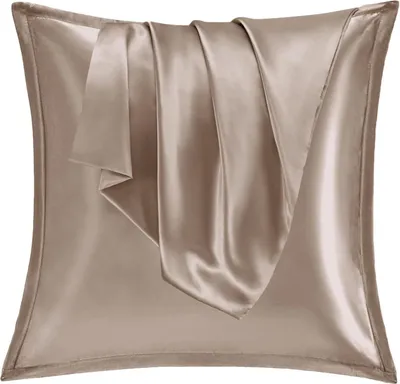 Produktbild von Satin Kissenbezug 80x80 2er Set Rosa Braun Seidenkissenbezug Curly Haar