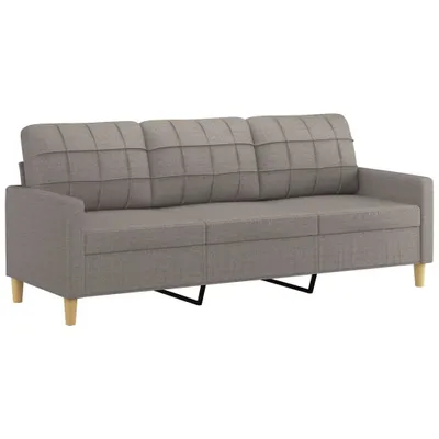 Produktbild von vidaXL 3-Sitzer-Sofa Taupe 180 cm Stoff