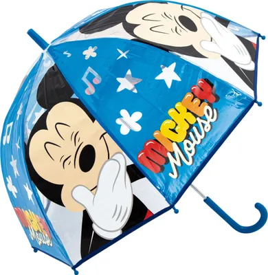 Produktbild von Regenschirm Disney Mickey Mouse - Kinder Stockregenschirm - Kuppelschirm Ø 68 cm