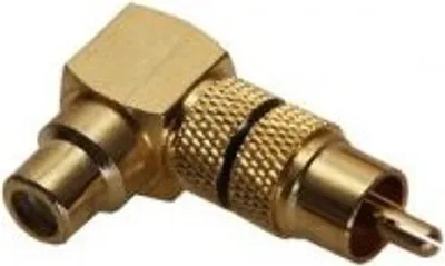 Produktbild von Cinch-Adapter 90°, Goldausführung