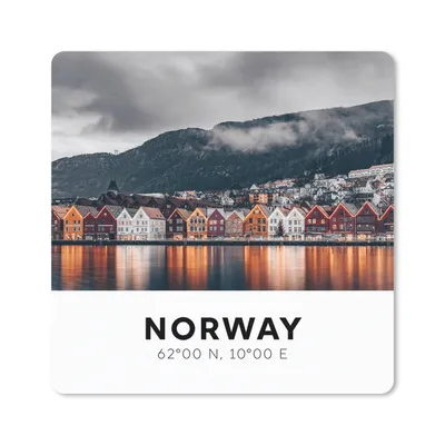 Produktbild von MuchoWow® Mauspad Mousepad Norwegen - Bergen - Skandinavien 20x20 cm - Mousepads - Maus Mat - Pad - Mausunterlage - Desk Mat - Bureauartikeln