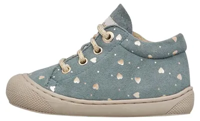 Productafbeelding van Naturino loopschoenen voor kinderen, gemaakt van suède, lichtblauw - goud, model 18
