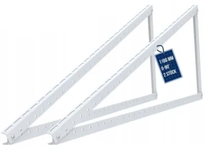 Produktbild von Verstellbare Halterung für Photovoltaikmodule, 0–90°, 118 cm, weiß