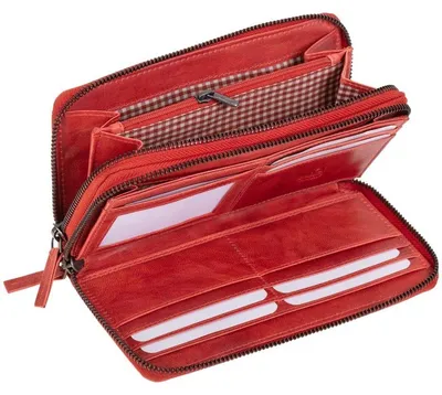 Image de MIKA42175 Porte-monnaie MIKA pour femme, en cuir, couleur : rouge