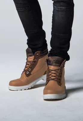 Obrázek produktu pro Pánské kotníčkové boty Urban Classics Winter Boots beige/woodcamo - 36 šněrovací