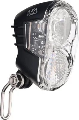 Obrázek produktu pro Světlo AXA Echo 15 Switch StVZO přední na dynamo nebo e-bike baterie 6 V 15 Lux černá 93915395KB