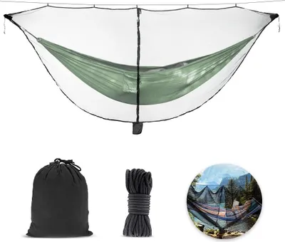 Productafbeelding van Famanu hangmat met muggennet - multifunctioneel, lichtgewicht en praktisch voor outdooractiviteiten