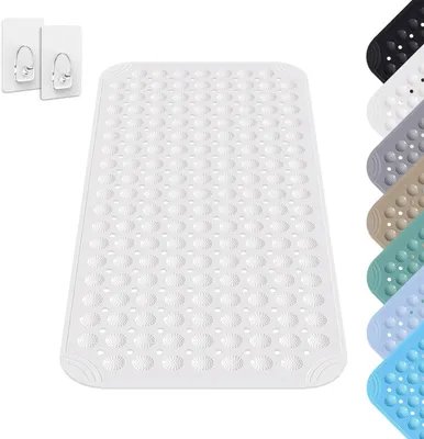 Imagen del producto de Alfombrilla antideslizante para ducha, tapete de masaje de PVC, 40 x 80 cm, con ventosas, para ducha y sauna