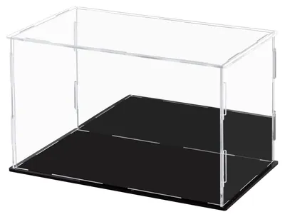 Produktbild von Transparente Acryl-Vitrine mit Spiegelaufsatz, Tischwürfel für Sammlerstücke, Vitrine für Actionfiguren, Sammlerstücke, Aufbewahrung für Zuhause (25 x 15 x