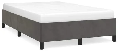 Produktbild von vidaXL Bettgestell ohne Matratze Dunkelgrau 120x190 cm Samt