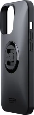 A black phone case with a circular mounting system in the center.