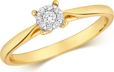 Produktbild von Funkelndes Feuer 9 Karat (375) Gold Damen - Diamant Solitärring Brillant-Schliff 0.08 Karat G - I1 I2, 58 (18.5); TRS317169KYRSQ