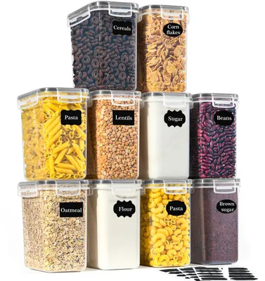 Produktbild von Omgoods – Set aus 10 luftdichten Aufbewahrungsboxen mit Deckel