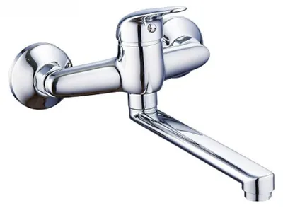 Obrázok produktu pre Drezová batéria nástenná PLUTO rovné rameno 20cm, rozstup 150mm, chróm