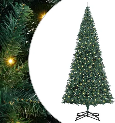 Image de vidaXL Arbre de Noël artificiel pré-éclairé vert 500 cm PVC