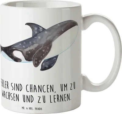 Produktbild von Mr. & Mrs. Panda Pott Fehler lernen wachsen - Weiß - Geschenk, Mutmacher, Vertrauem, Entwicklung, Kaffeepott, Tasse, Becher, Keramiktasse, Zuversicht, Trost, Handgemacht