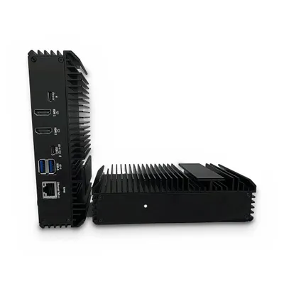 Imagen del producto de DigitalGate Mini PC sin ventilador, Intel N100, 8 GB RAM, SSD 256 GB, 2,5 GbE, PoE++, Wi-Fi 6E