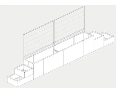 Produktbild von Pflanzgefäß Palatino Solis 480 x 50 x 183 cm braun