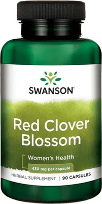 Produktbild von Swanson - Rotkleeblüte (Wiesenklee), 430mg, 90 Kapseln