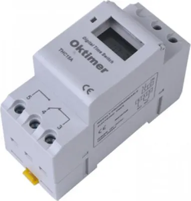 Obrázek produktu pro Multifunkční programovatelný týdenní časovač 1min, 230V AC, DIN, THC15A