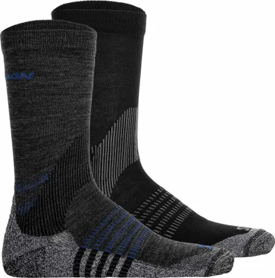 Produktbild von Salomon Uni Wandersocken, 2er Pack - X Ultra Access Crew, Sportsocken, atmungsaktiv Schwarz/Anthrazit 39-41