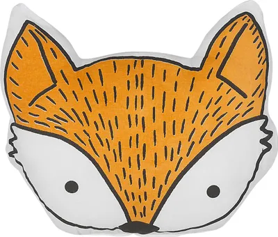 Produktbild von BELIANI Dekokissen Orange Baumwolle Fuchsmotiv 50 x 40 cm Wohnzimmer Kinderzimmer