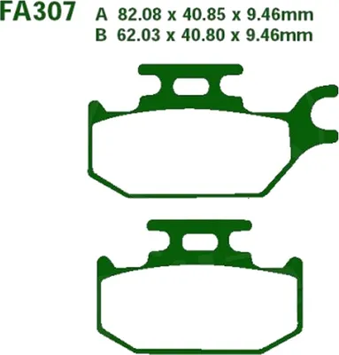 Produktbild von Bremsbeläge Hinterrad für Yamaha YFM 450 FWAN Grizzly Special Edition Baujahr 2007-2008 Bremsklotz von EBC - Neu