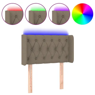 Produktbild von vidaXL LED Kopfteil Taupe 83x16x78/88 cm Stoff