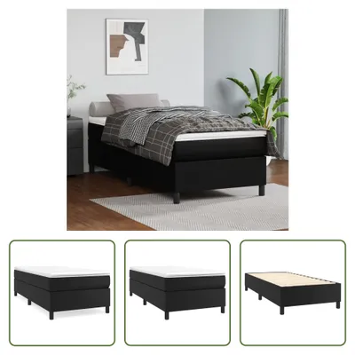 Produktbild von The Living Store Bettgestell Schwarz 90x200 cm Kunstleder
