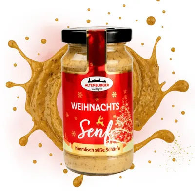 Produktbild von Weihnachtsenf körnig-süß-pikant, 200 ml Glas