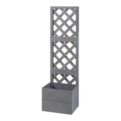 Immagine prodotto di Fioriera con traliccio 'Amstelveen' WPC 135 x 40 x 30 cm Grigio