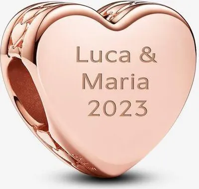 Produktbild von Pandora Charm Damen Gravierbares Herz Rosévergoldet 782015C00
