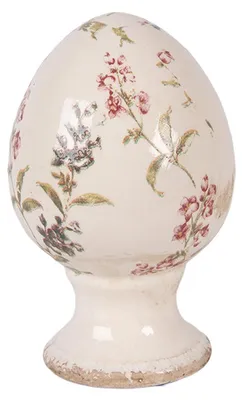 Obrázok produktu pre Clayre & Eef Dekoratívne vajce Ø 9x14 cm Béžová keramika