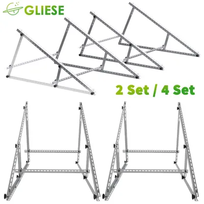 Produktbild von 2er Set PV Halterung 118cm Verstärkter Solarmodul Solarpanel 0°-90°Aufständerung