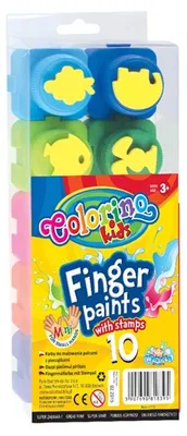 Immagine prodotto di Colori a dita con timbri Colorino 10x10 ml