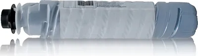 A single toner cartridge is shown on a reflective white surface.