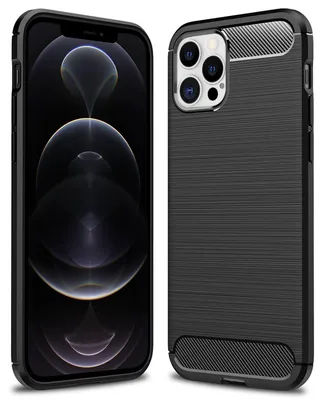 Image de NALIA Carbon Case pour iPhone 12 Pro Max, étui en silicone pour téléphone portable Cover Protection Case