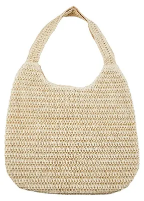 Produktbild von Solidchoice – Bohemian Damen-Strohtasche, geflochten – mit Umhängeriemen, ideal für Sommerreisen