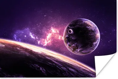 Produktbild von MuchoWow® Poster Planeten - Weltraum - Sterne 120x80 cm - Bilder