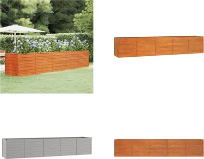Produktbild von vidaXL Hochbeet Rostig 400x80x77 cm Cortenstahl - Hochbeet - Garten Hochbeet - Blumenkasten - Frühbeet