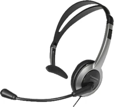 Produktbild von Panasonic RP-TCA430E-S, monophon, Kopfband, Grau, verkabelt, 2.5 mm (2/32"), 1.2 m