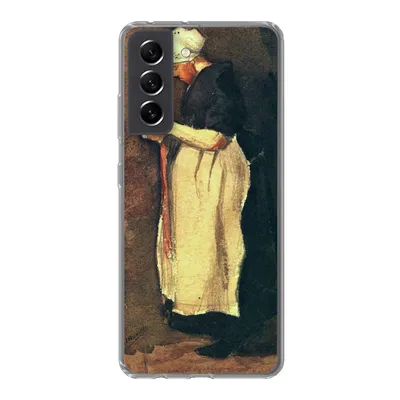 Produktbild von MuchoWow® Handyhülle Schutzhülle Hülle für Samsung Galaxy S21 FE Die Scheveningerin - Vincent van Gogh Silikon Softcase Handy Hülle - Mobiltelefonhülle