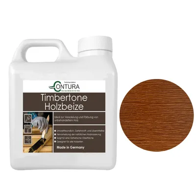 Produktbild von Contura Holzbeize 1Liter Holzfarbe Tischler Positiv Beize Holz Farbe Wasserbeize Parkett - Tabak