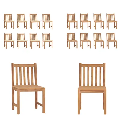 Produktbild von vidaXL Gartenstühle 8 Stk. mit Kissen Massivholz Teak - Gartenstuhl - Gartenstühle - Holz-Gartenstuhl - Holz-Gartenstühle