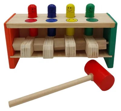 Produktbild von Holzspielzeug Hammerspiel Klopfspiel Motorik Spielzeug für Kinder Koordination