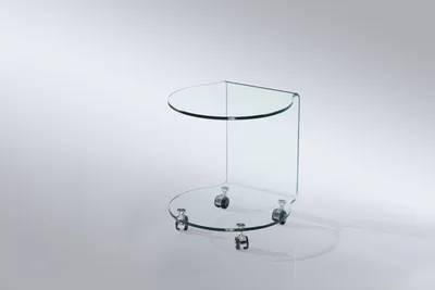 Zdjęcie produktu dla Beistelltisch >7/133< in Klarglas, Glas - 40x45x40cm (BxHxT)