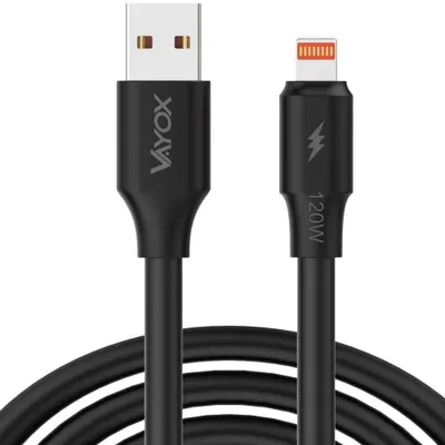 Immagine prodotto di Cavo di ricarica Vayox VA0120 | 1m | USB - Lightning | 120 W | Nero
