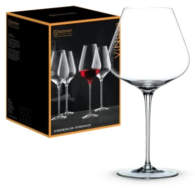 4er-Set Burgundergläser, Kristallglas, 840 ml, transparent