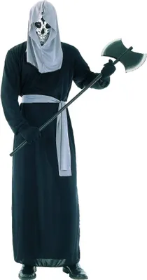 Produktbild von Henkerkostüm für Herren schwarz-grau M / L