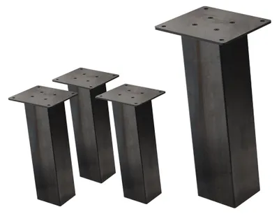 Obrázek produktu pro ML-Design, sada 4 kusů nohou ke stolu / podnoží k lavici, šikmé, 30 cm, průmyslový styl, ocel s práškovým nástřikem, profil 8 x 8 cm, tvar I, sklon 96°